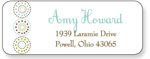 Queen Bee Personalized Return Address Labels - Spirals Aqua (LBL-34)